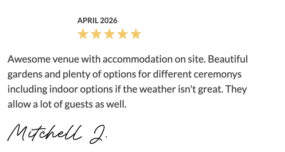 Five-star Easy Weddings review from Mitchell J.